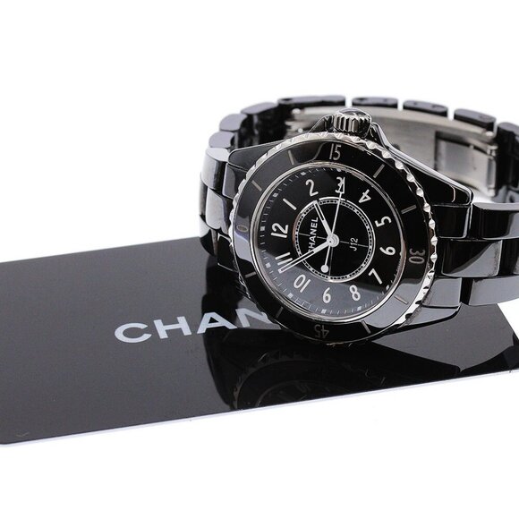 CHANEL J12 H5695 Black ceramic date black Dial Quartz Ladies Watch main image 7